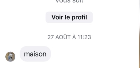 Message reçu : « maison »
